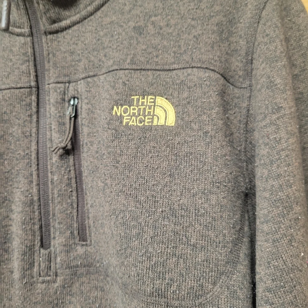 The North Face Brown Fleece Quarter‎ Zip Pullover Mens Size Large